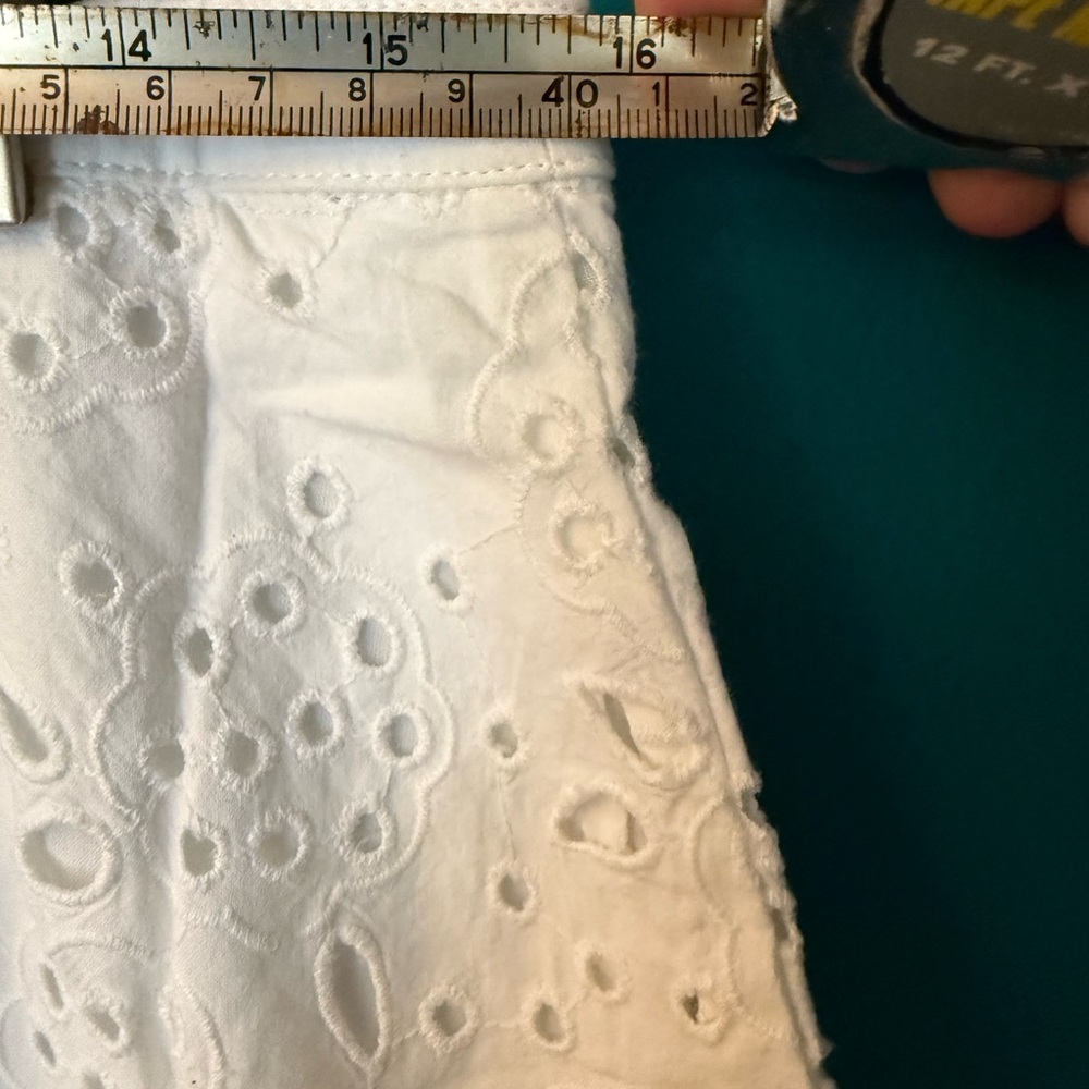 Boden White Eyelet Pencil Skirt - Picture 9 of 12